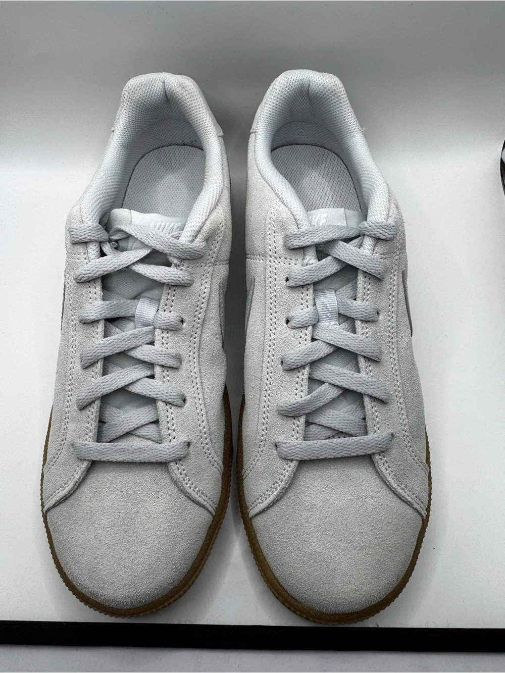 Nike Men’s Court Royale Suede Sneakers — White/Gum